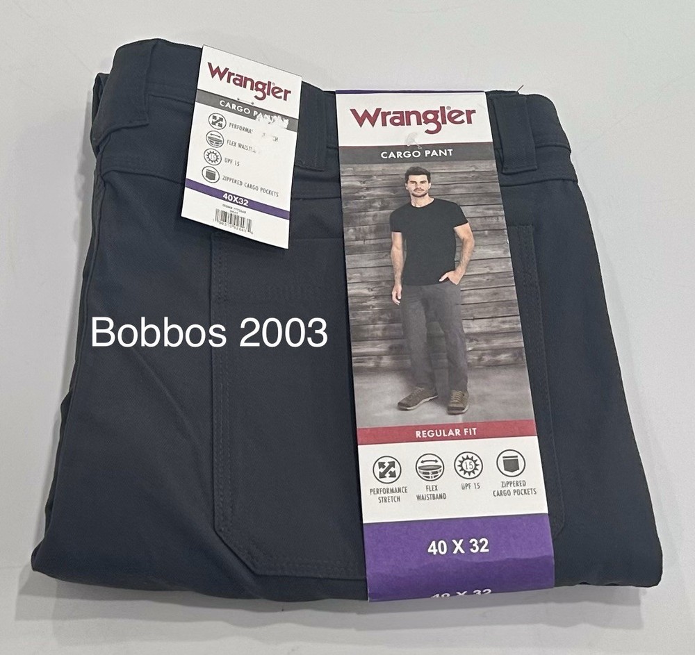 Wrangler Men's Cargo Pants, Gray, Size 40X32