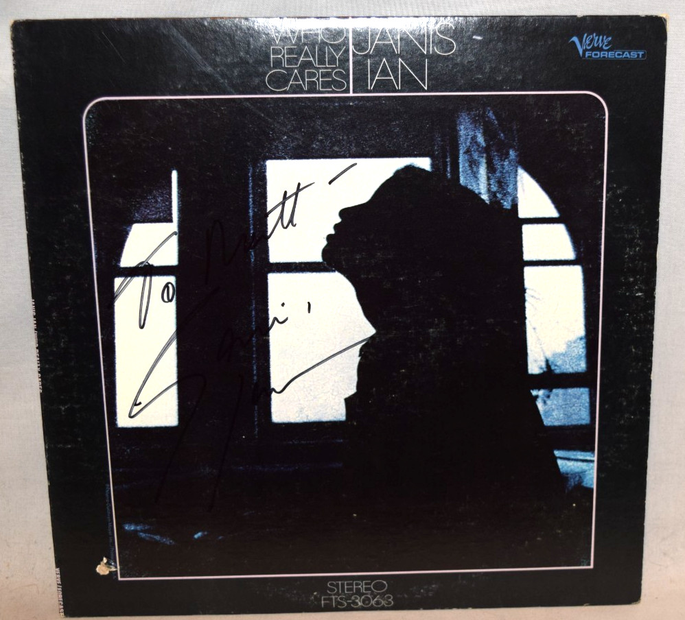 1969 -JANIS IAN- Signed/Autograph/Auto Vinyl LP Record Album - Who Really Cares