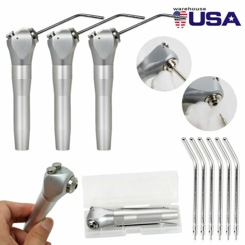 1-3*Dental Air Water Spray Triple 3-Way Handpiece / 50Pc Spray Nozzles Tips Tube