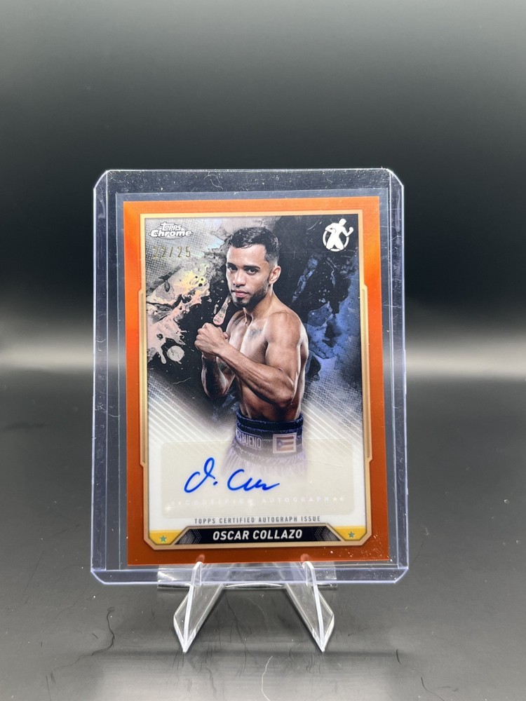 2024 Topps Chrome #CBA-OCO Oscar Collazo Chrome Autographs Orange Refractor #/25