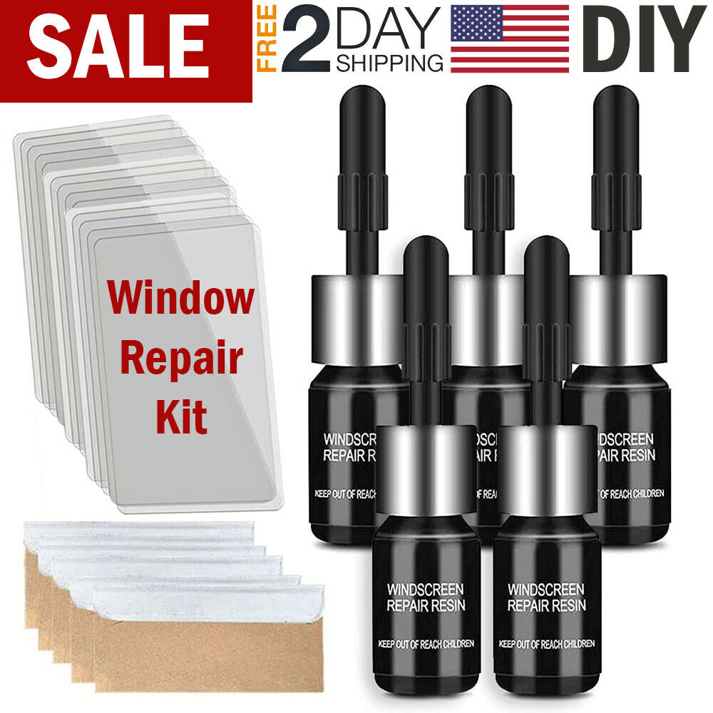 5 Pack Auto Glass Nano Repair Fluid Car Windshield Resin Crack Tool Kit US Ship*