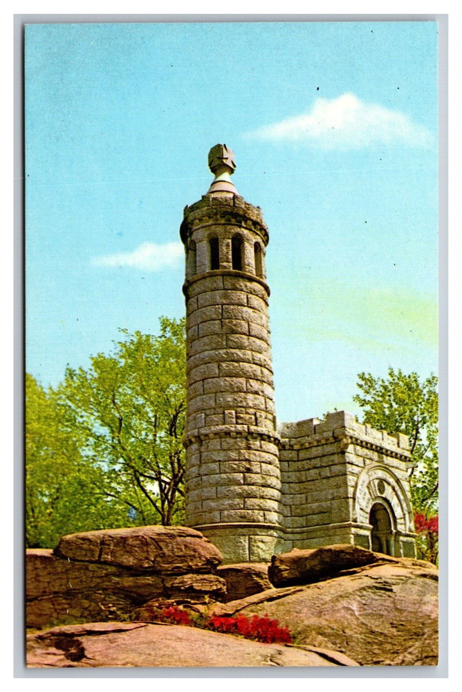 Gettysburg PA Pennsylvania Little Round Top Monument Civil War Chrome Postcard