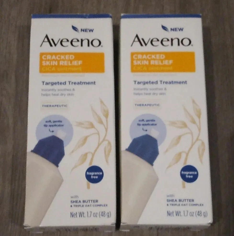 2x Aveeno Cracked Skin Relief Targeted Treatment Cica Ointment