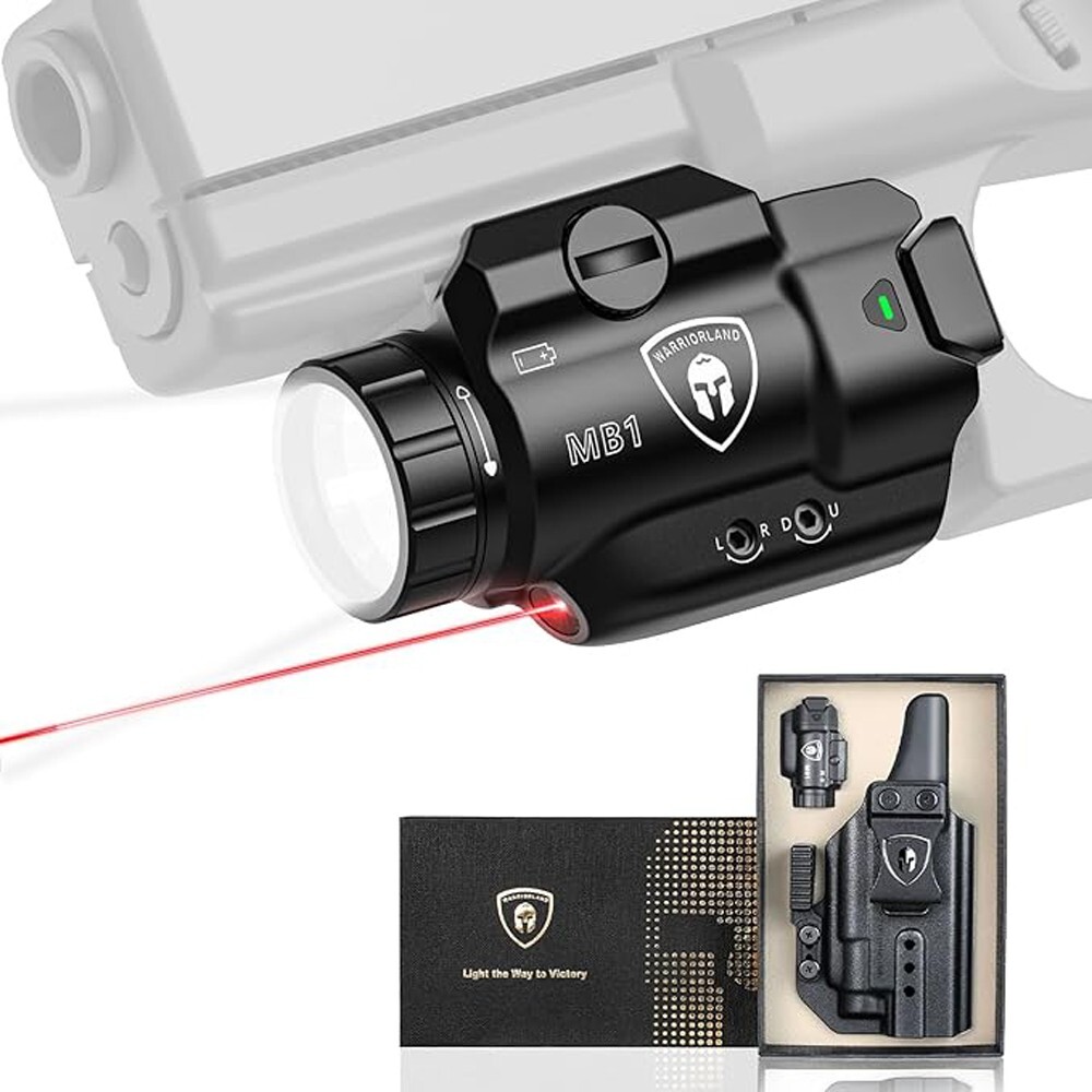 TSG LED Light w/Red Laser & Holster Combo Fits Glock 17/19/22/23/31/32/19X/44/45