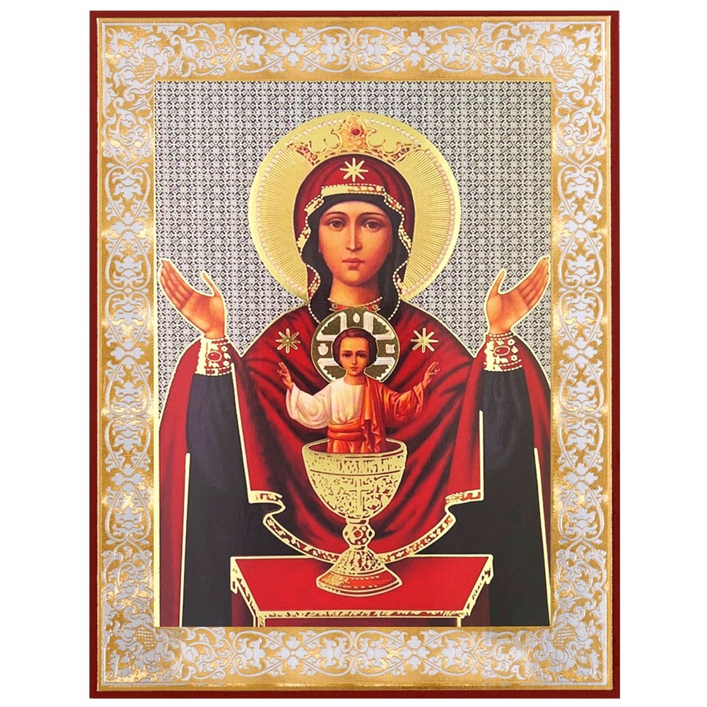 Virgin Mary and Christ Icon Chalice Bowl Inexhaustible Cup Orthodox Catholic 3