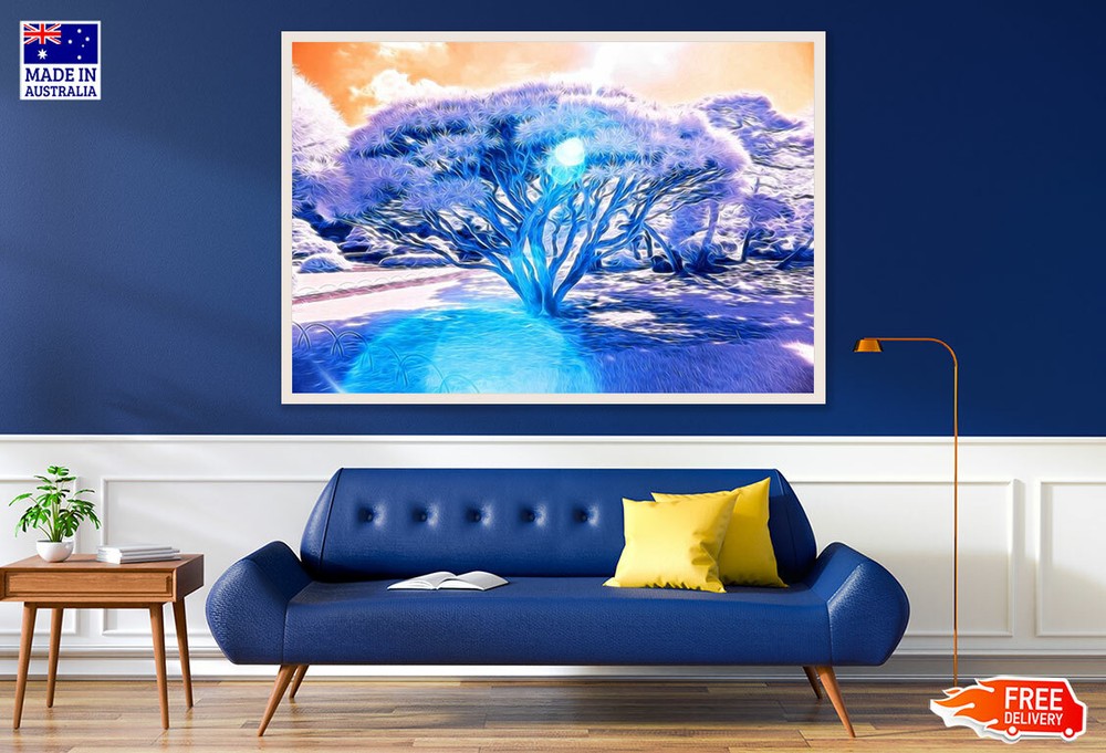 (Laminated) Colorful Forest Abstract Design 91x61cm-image