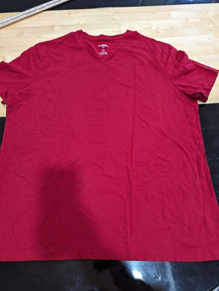 Goodfellow & Co Red Lyndale V-Neck T-Shirt Size XL