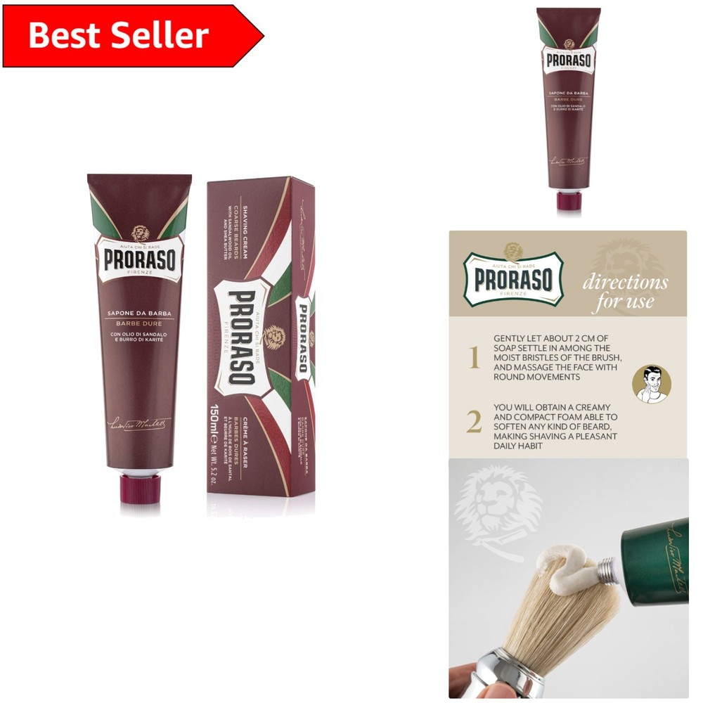 Sandalwood Scented Paraben-Free Beard Cream - 8 x 2.5 inches