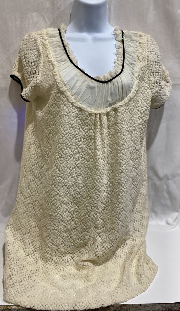 Cynthia Steffe Women's Dress Size 12 White Floral Lace Sleeveless Lined