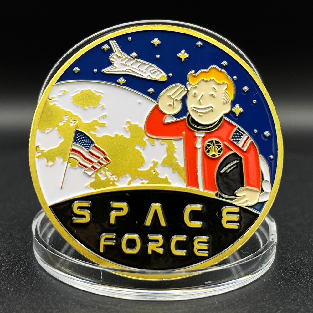 United States Space Force Golden Plated Commemorative Coin Challenge Coin