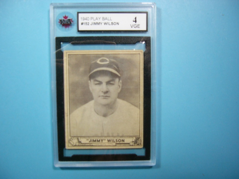 1940 Play Ball Gum MLB Baseball Card #152 Jimmy Wilson KSA 4 VGEX Excellent Condition