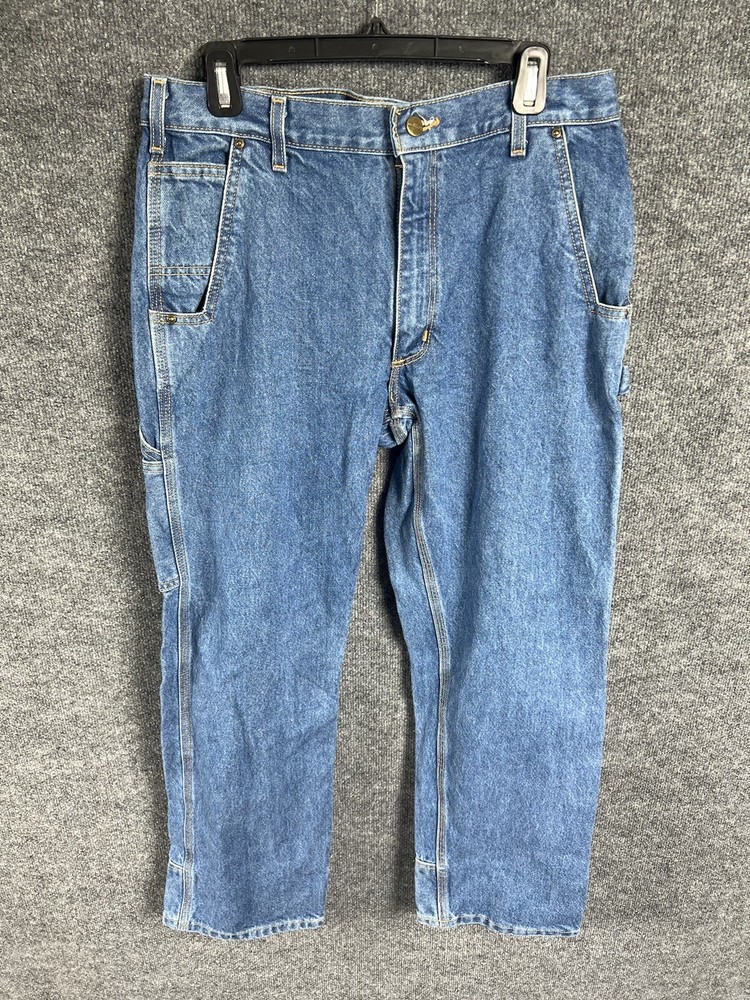 Carhartt Relaxed Fit Carpenter Blue Jeans Mens 34 x 30 Workwear