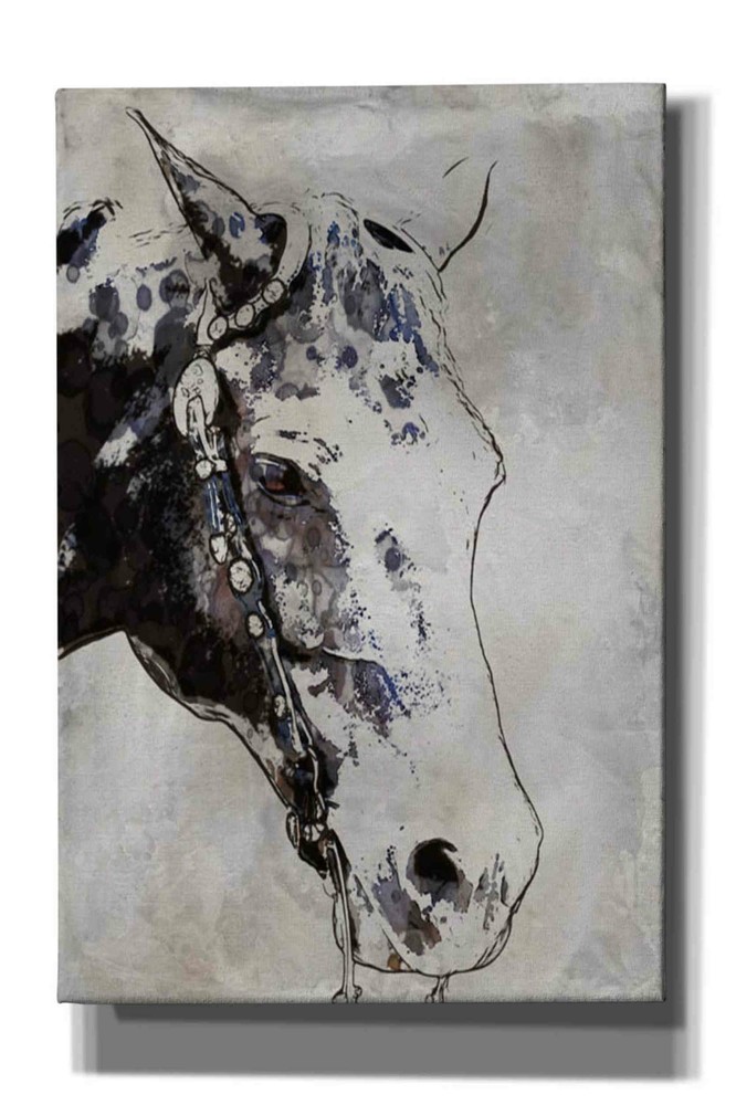 Epic Graffiti 'Morgan Horse-Black Beauty' by Irena Orlov, Giclee Canvas Wall Art