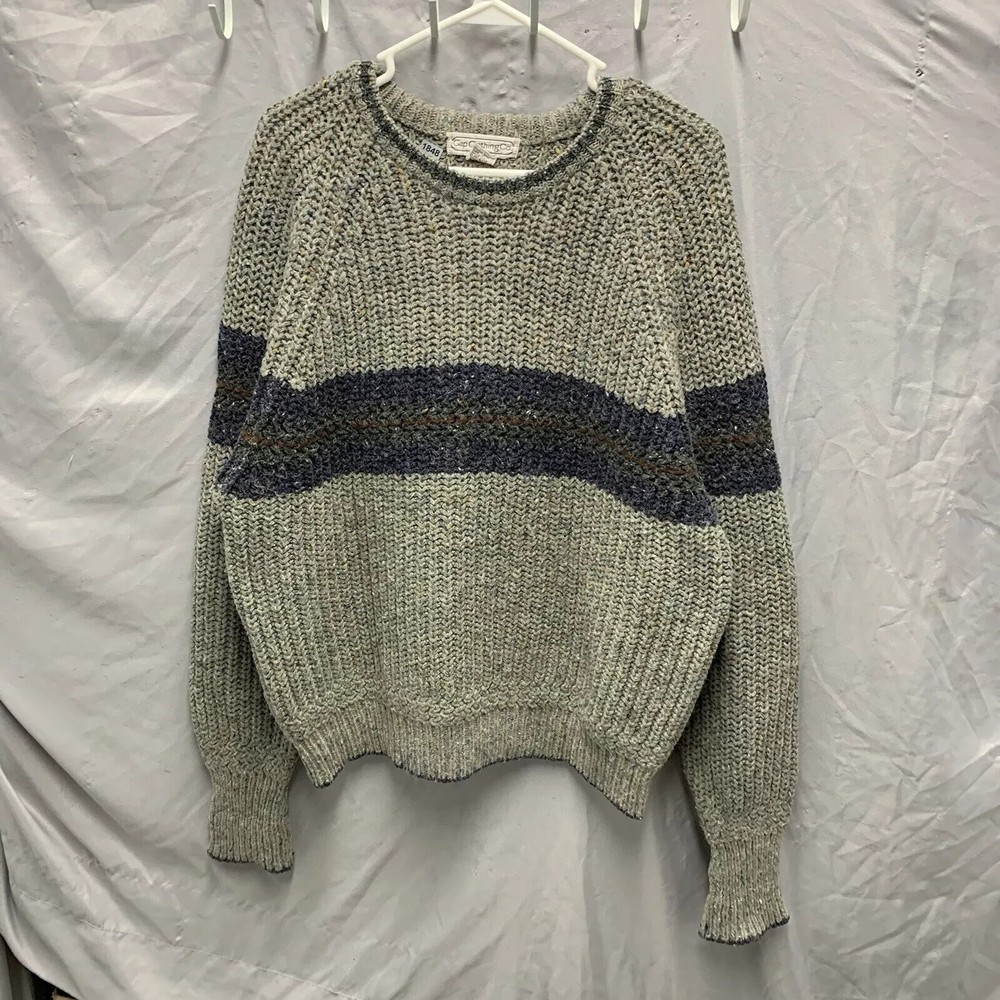 Vintage Gap Brown Wool Stripe Long Sleeve Sweater Men’s Large