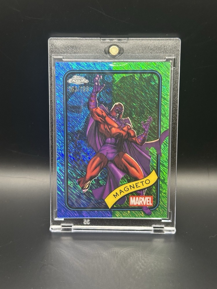 2025 Topps Chrome Magneto Marvel SP Blue Green Shimmer Refractor /199
