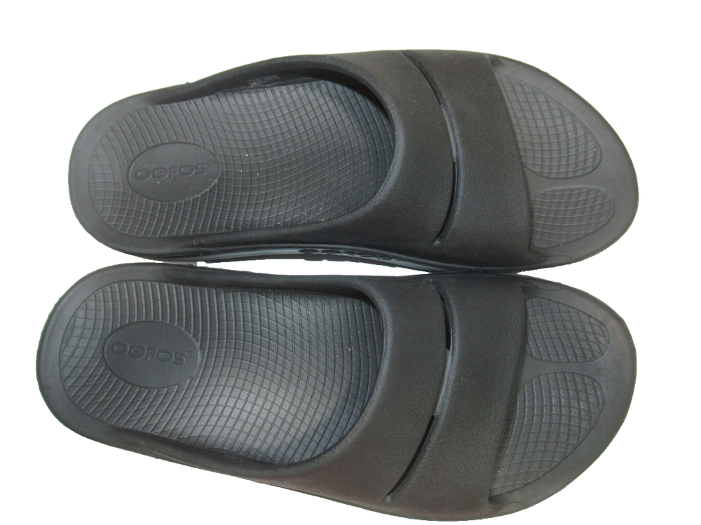 OOFOS OOahh Unisex Recovery Black Slides US Men's 8 Women’s 10 EU 41