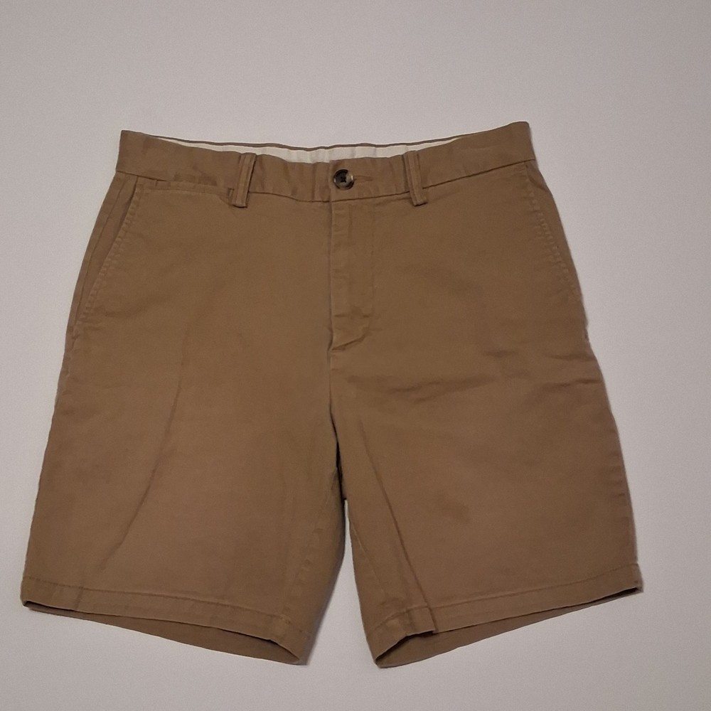 Old Navy Slim Fit Built-In Flex Chino Shorts Beige Stretch Flat Front Men's