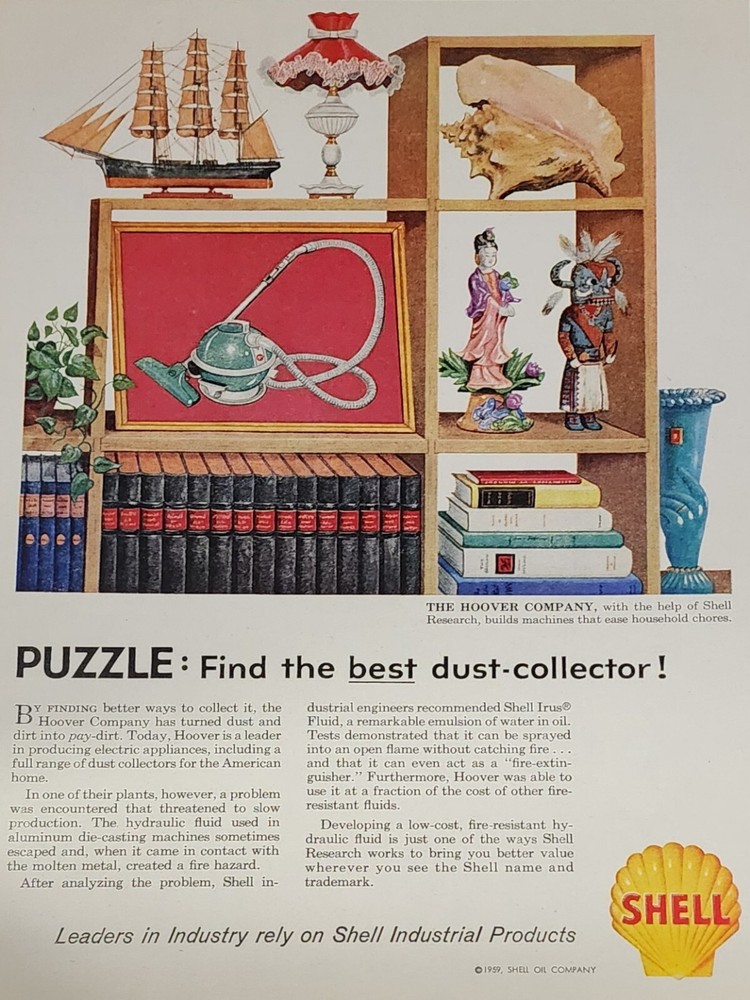 Shell Oil Magazine Ad Advertisement Puzzle Vintage 1959 Display Art Gift