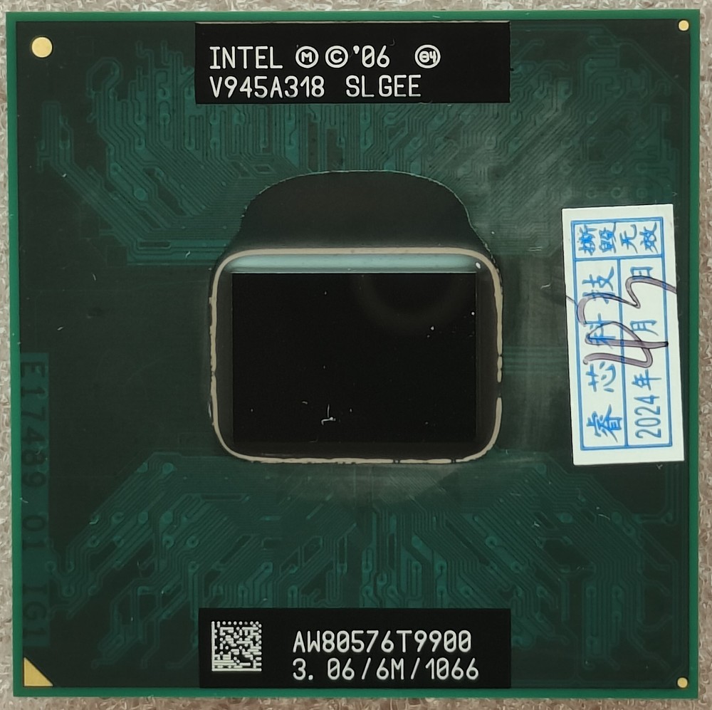 Intel Core 2 Duo T9900 3.06GHz 6MB 1066MHz Dual-Core Mobile CPU