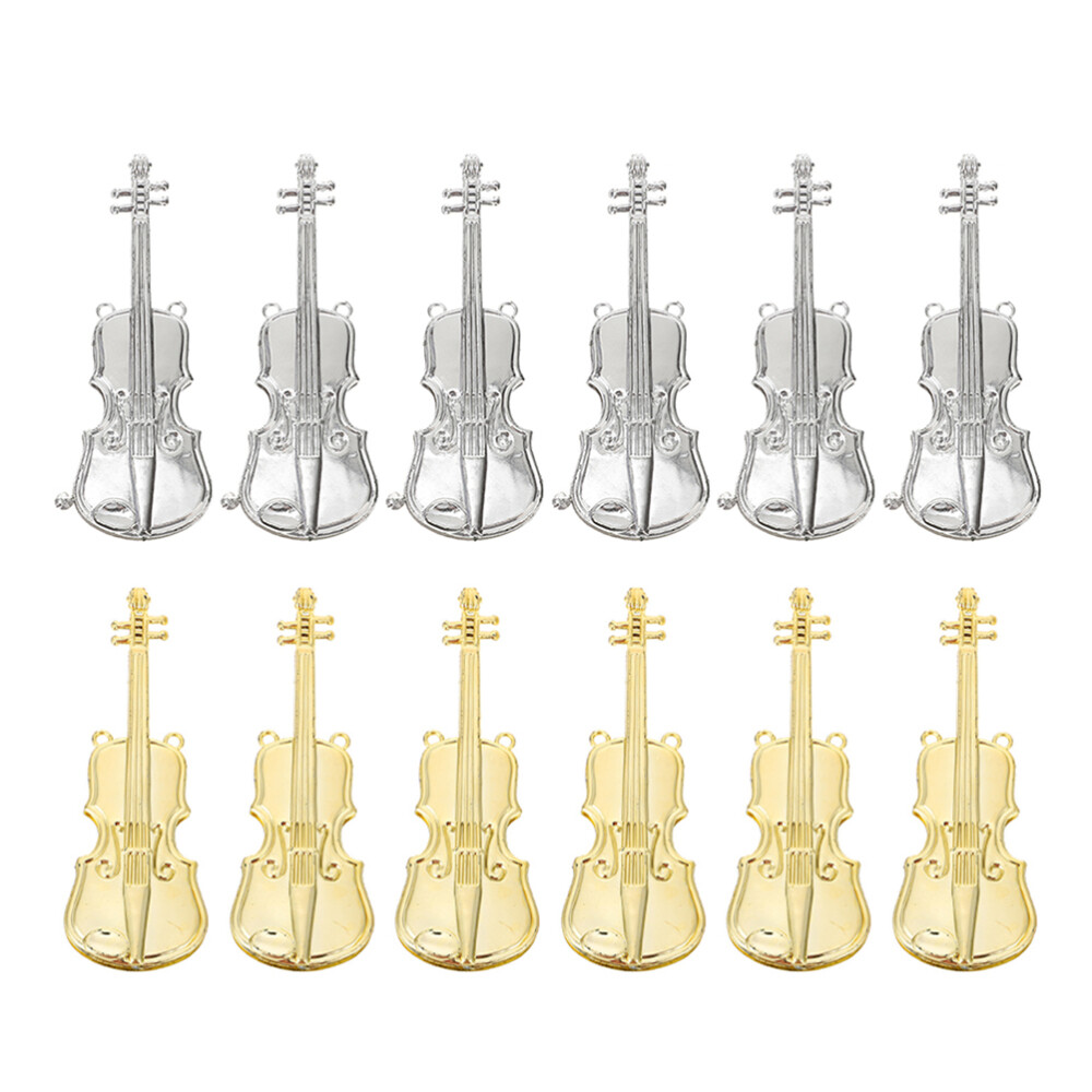 12 Pcs Instrument Hanging Ornament Christmas Pendants Decorations Tree Child