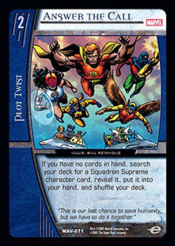 VS System: Answer the Call [Played] Marvel The Avengers TCG CCG Classic Marvel D