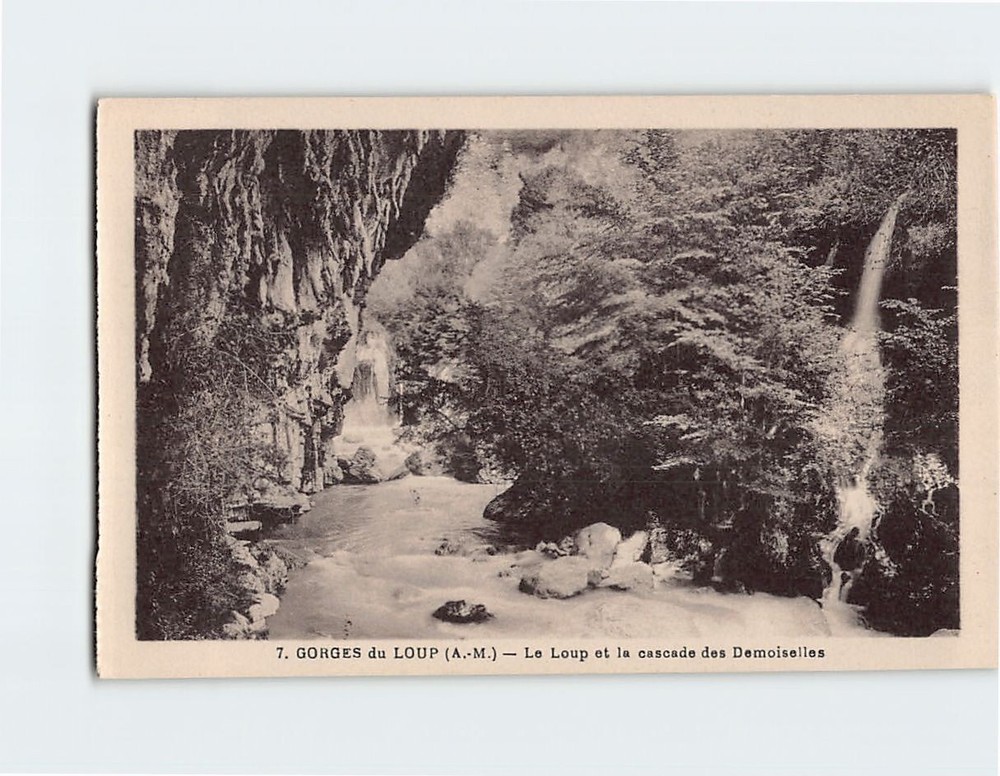 Postcard Le Loup et la cascade des Demoiselles Gorges du Loup France