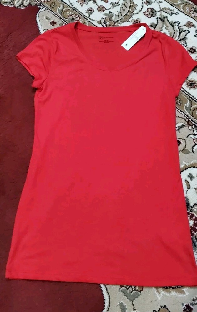 NOBO NO BOUNDARIES RED Short Sleeve Round Neck Tee Shirt Sz. XS