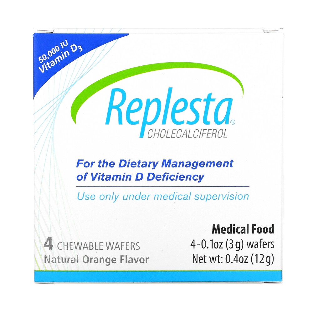 Replesta Vitamin D Orange Chewable Wafers- 4 Count