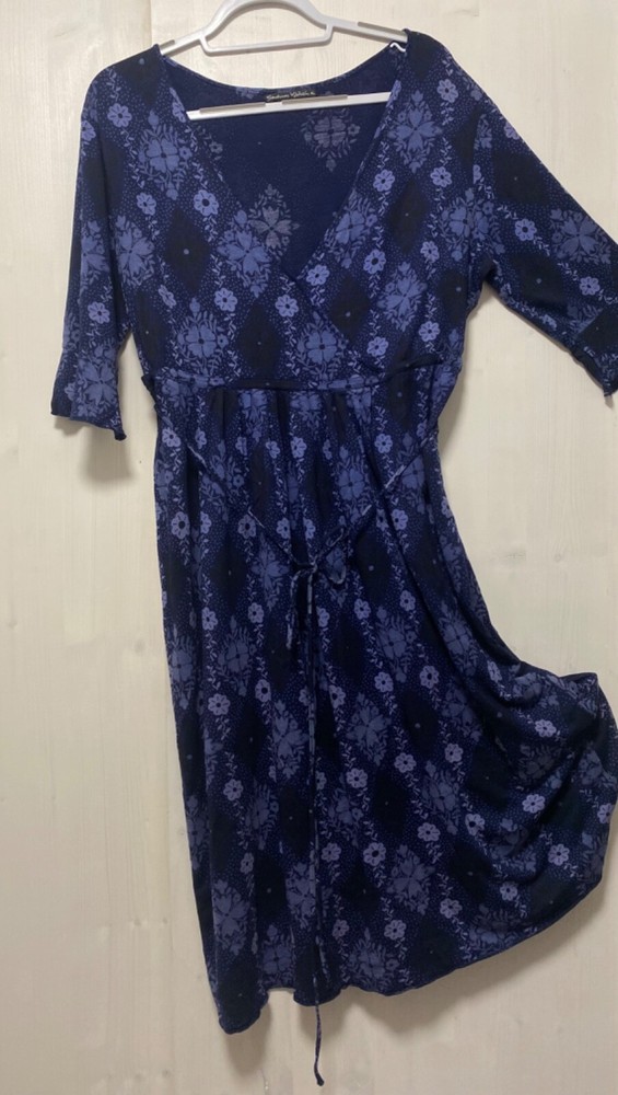 Vintage Women's Gudrun Sjoden Sjöden Dress Floral Size XL Viscose Belted