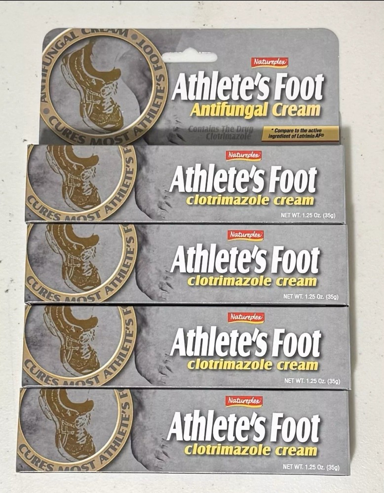 SET OF 4 Natureplex Athlete's Foot Antifungal Cream Compare to Lotrimin 1.25oz