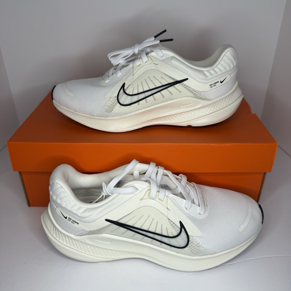 Women Nike Quest 5 Athletic Sneakers Shoes Sail/Milk White/Black DD9291-104 SZ 7
