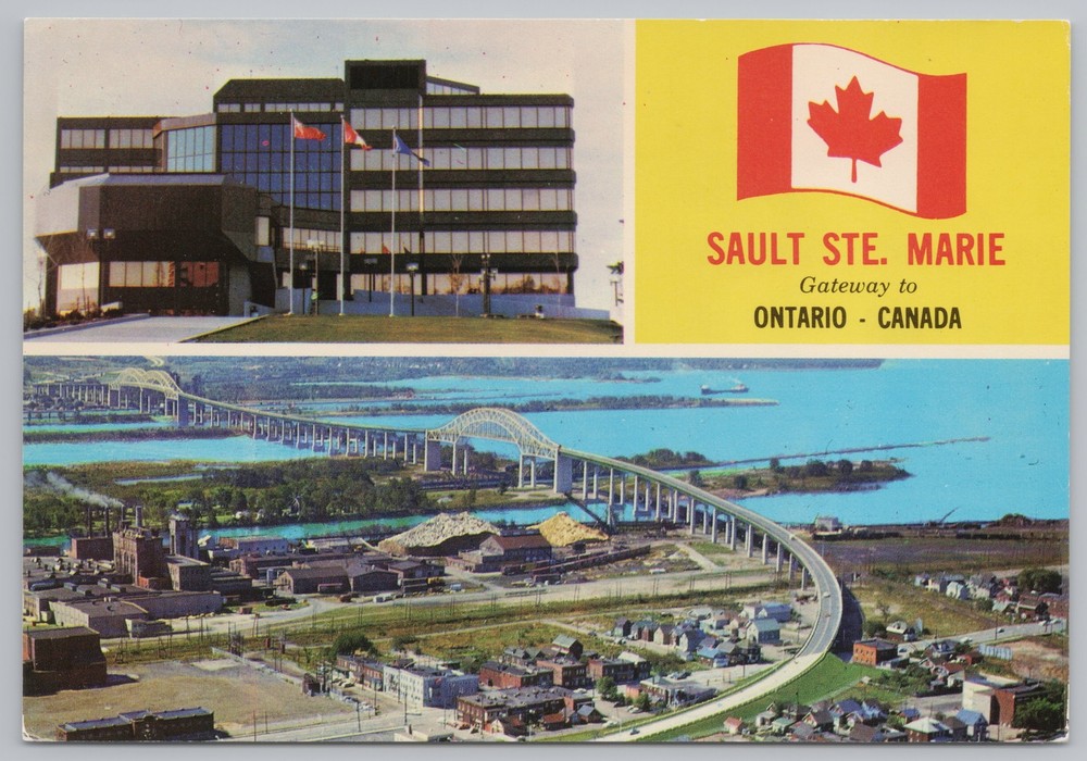 Bridge~Sault Ste Marie Ontario Canada~St Mary's Internatl Bridge~Continental PC