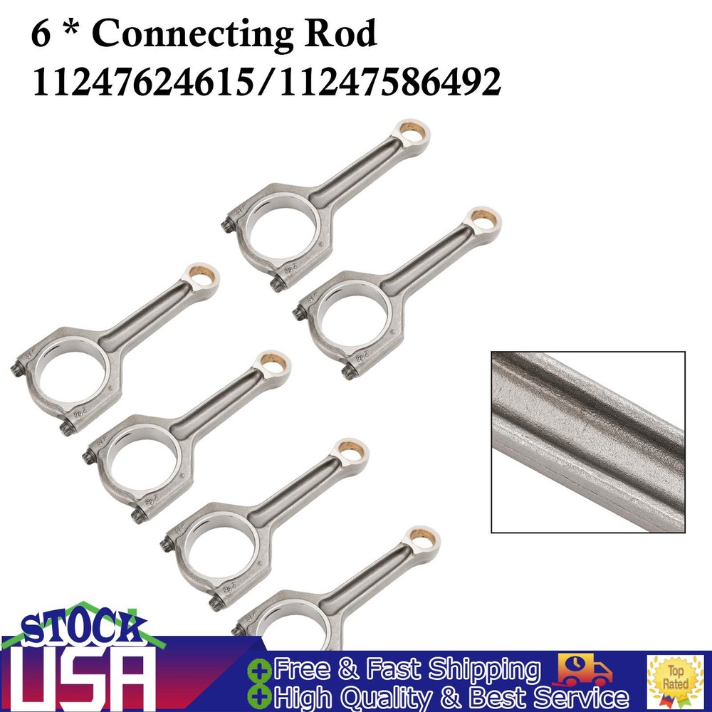 High-Performance 6X Connecting Rod 11247586492 for BMW 535i M3 M4 X5 F10 F30 N55 3.0L