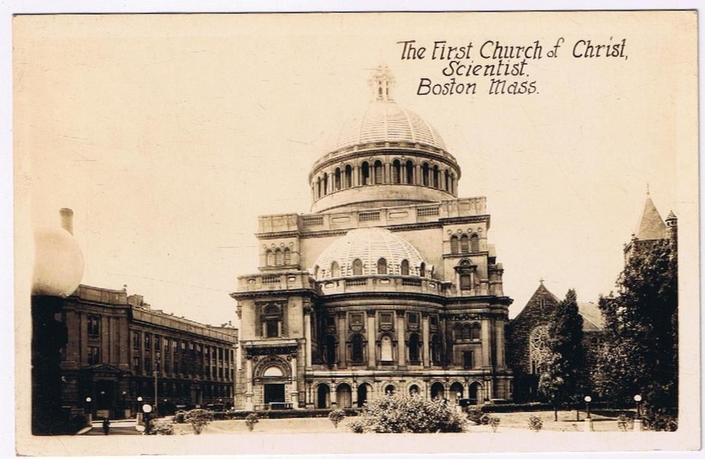 Postcard RPPC First Church Of Christ Scientist Boston Massachusetts