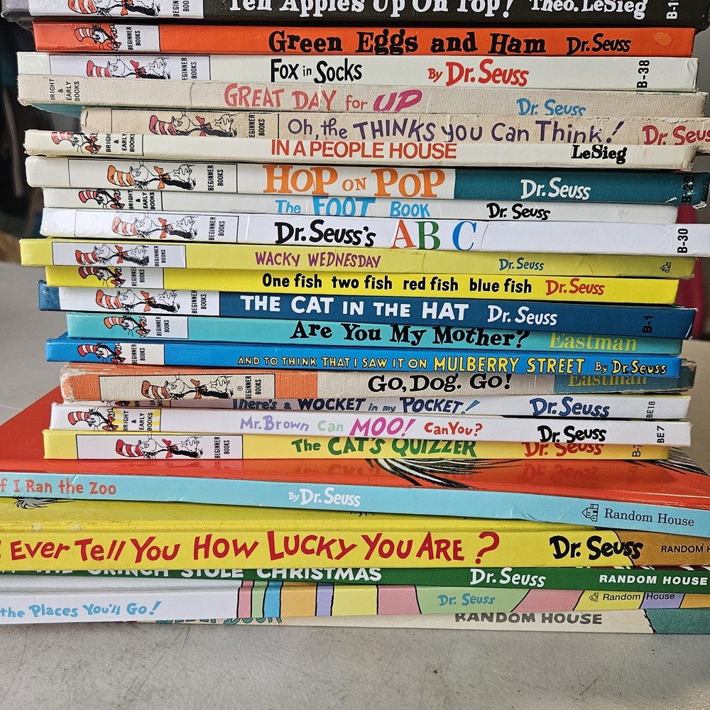 Lot Of 23 Dr Seuss Beginner & Bright And Early Board Book & Hardcover Books Kids