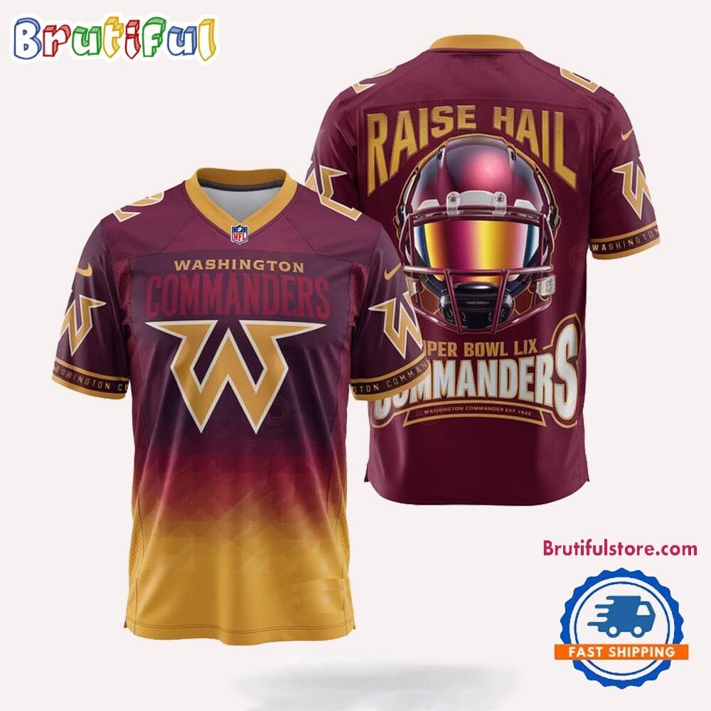 Washington Commanders 2025 Super Bowl Champions Football Jersey Shirt