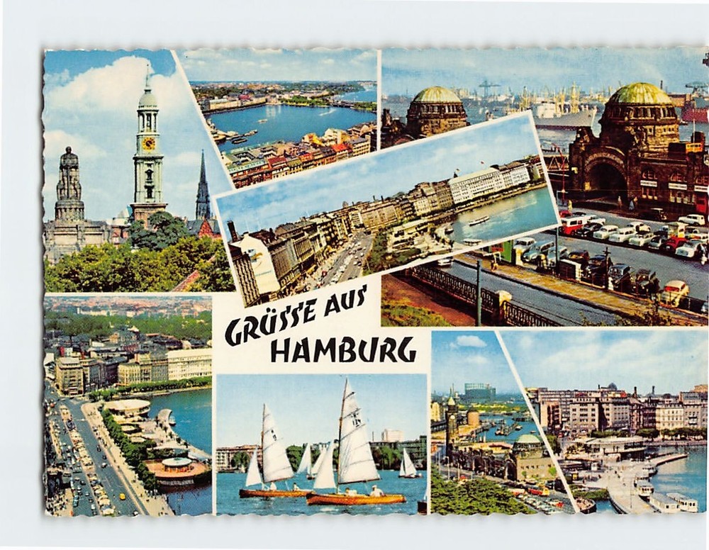 Postcard Scenes & Views Hamburg Germany