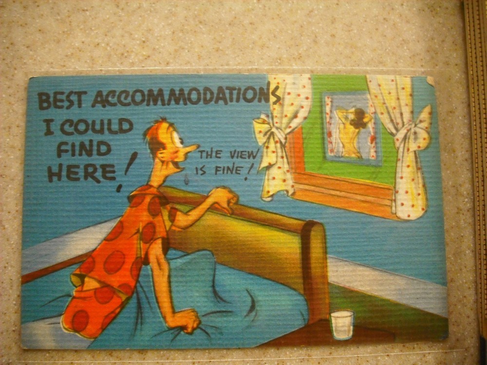 Vintage Linen Comedic Postcard - 