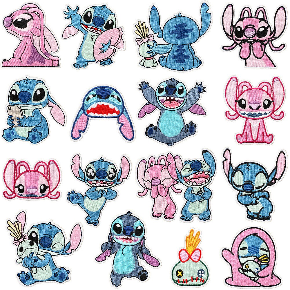 Lilo And Stitch Embroidery Patch Iron on Applique Badge Clothing Sewing DIY