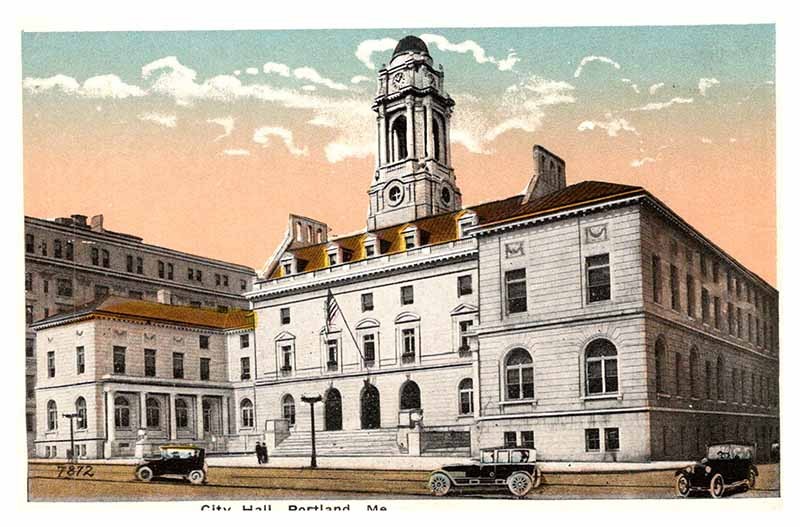 Postcard BUILDING SCENE Portland Maine ME m/09 AU9998