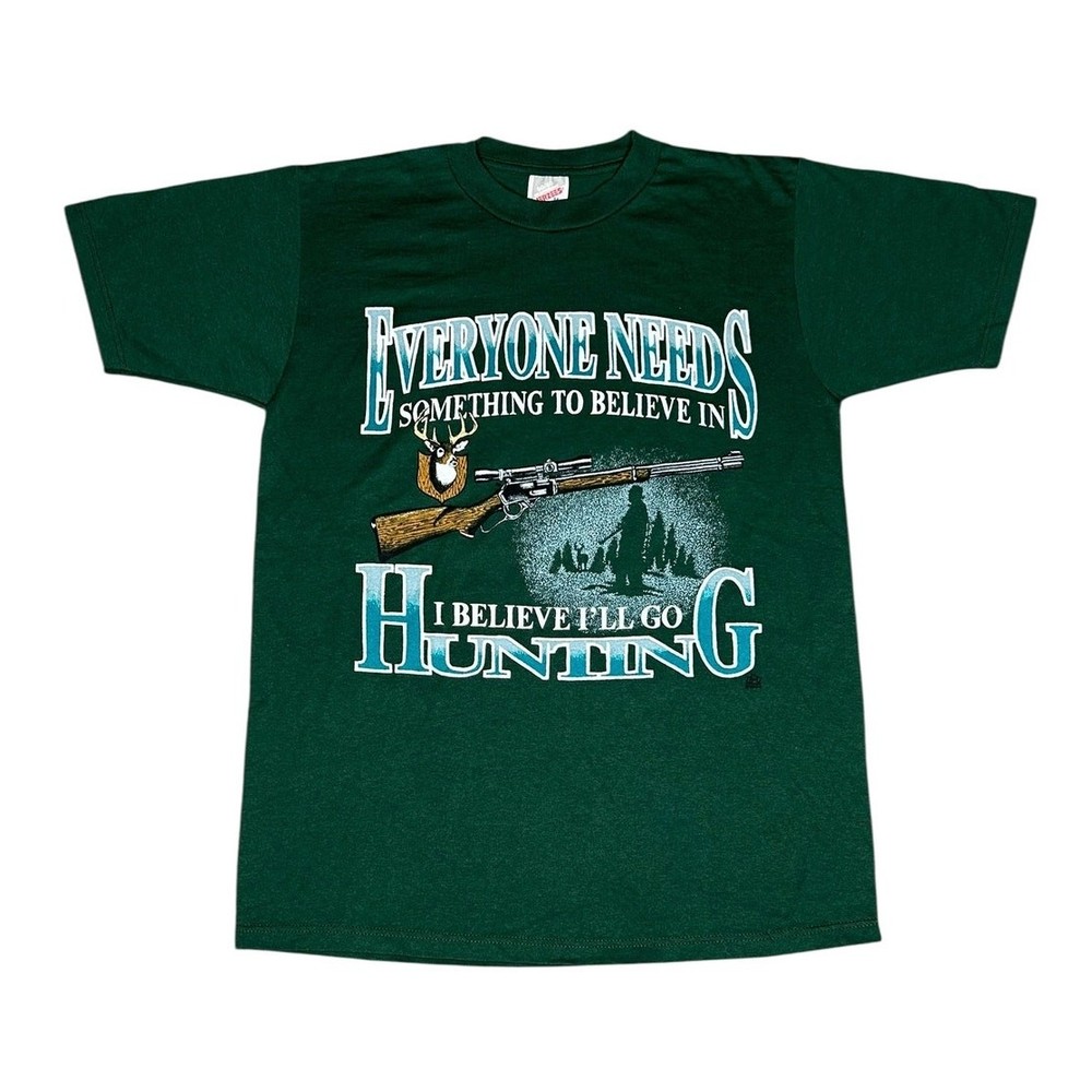 Vintage 90s Deer Hunting Nature Funny T-Shirt Size M