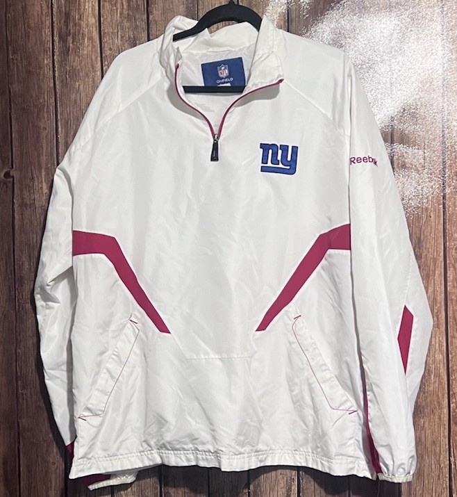 NFL x Reebok New York Giants Pullover Jacket Windbreaker Men's L