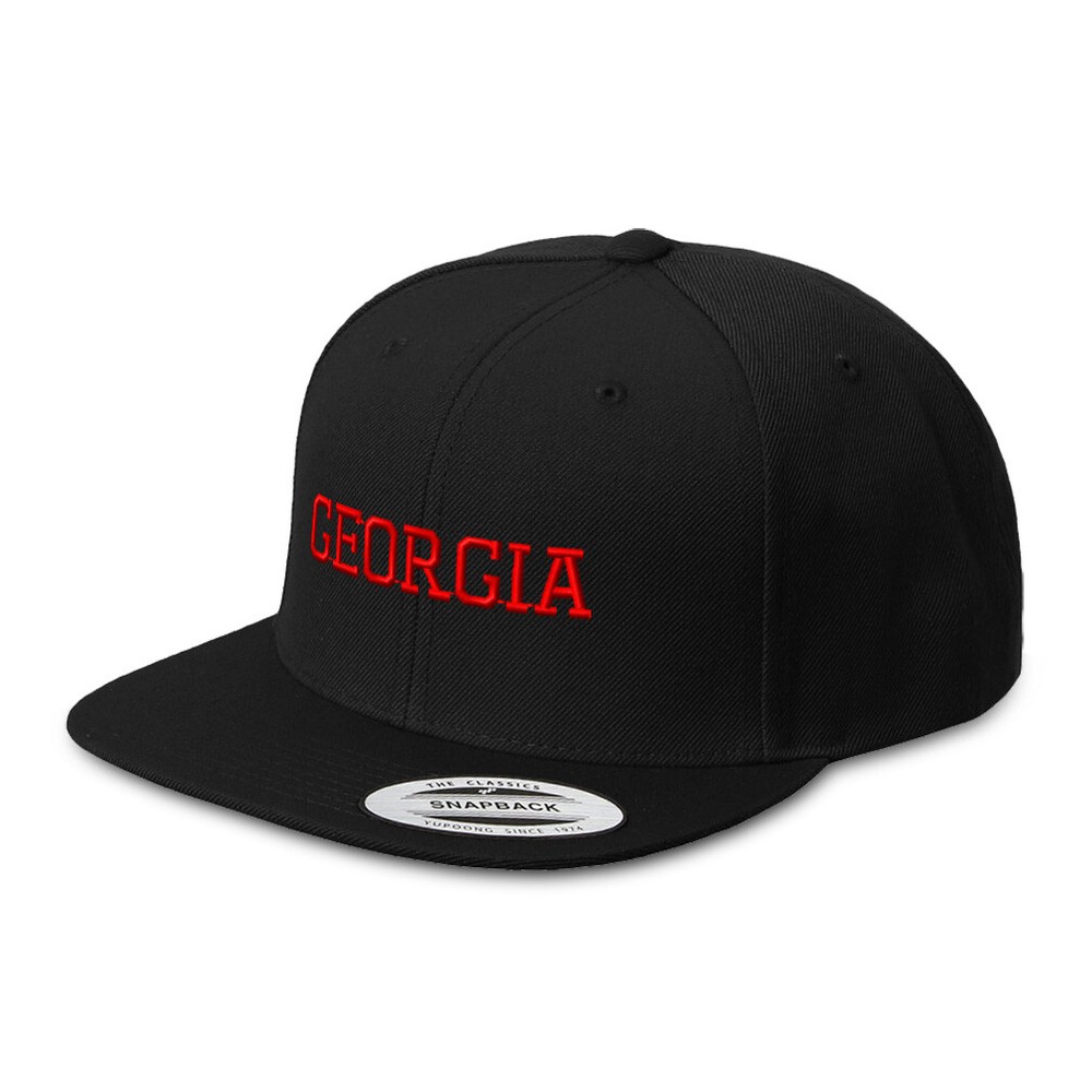 Flat Bill Trucker Hat Georgia State America Usa D Baseball Cap for Men and Women