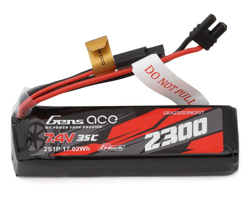 Gens ace 2300mAh 2S 35C 7.4V G-Tech Lipo Battery Pack with EC2 Plug-image