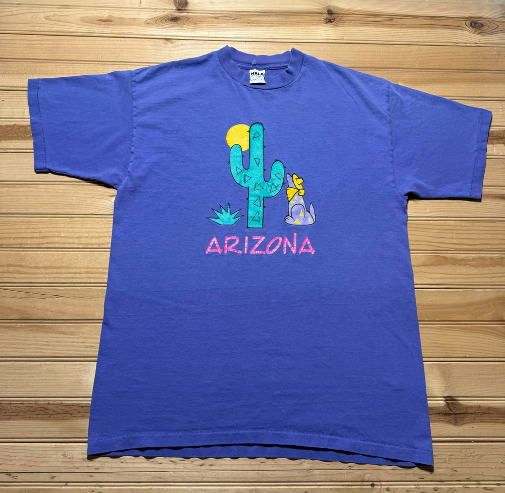 Vintage 80s 90s Arizona Saguaro Cactus Desert Southwest Souvenir Shirt USA Large