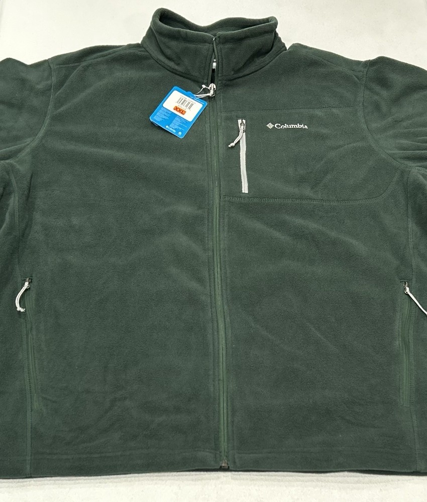 Columbia Men's XXL Green Regular Fit Full Zip Fleece Jacket