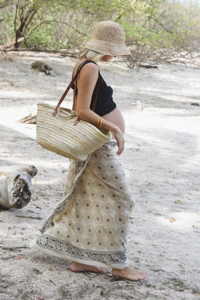 Hand Block Printed Cotton Beach Wrap Pareo Sarong Scarf Soft Fabric Cover Up