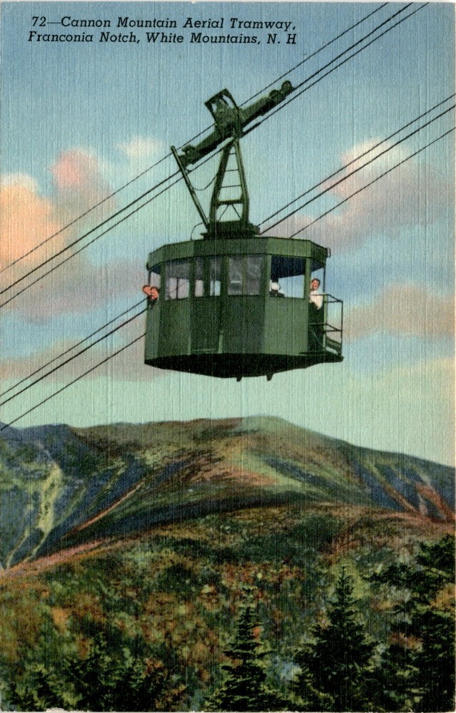 Cannon Mountain Aerial Tramway, Franconia Notch, White Mountains, N. Postcard