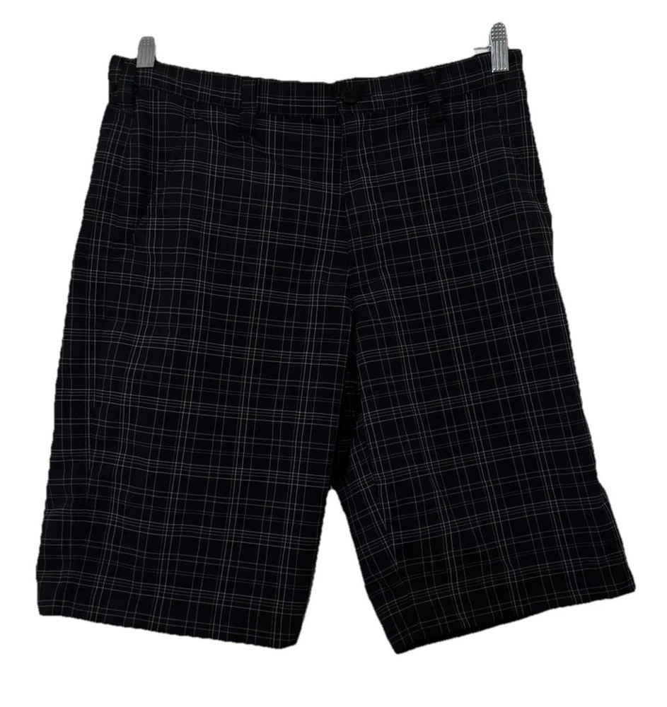 Under Armour Golf Shorts Men’s 32 Black Gray Plaid Checkered Performance