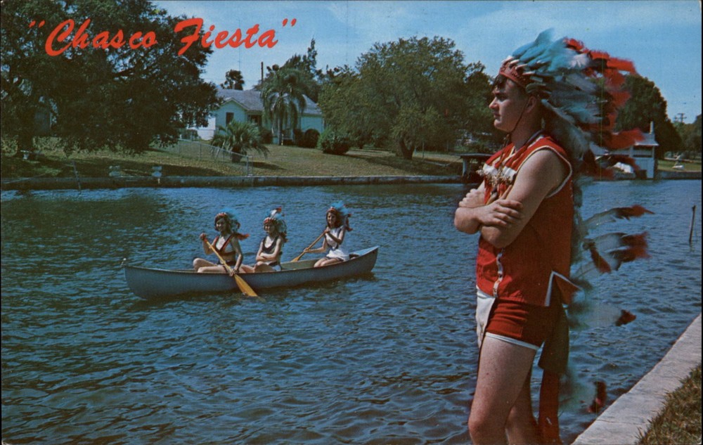 Chascos Fiesta New Port Richey Florida vintage postcard k634